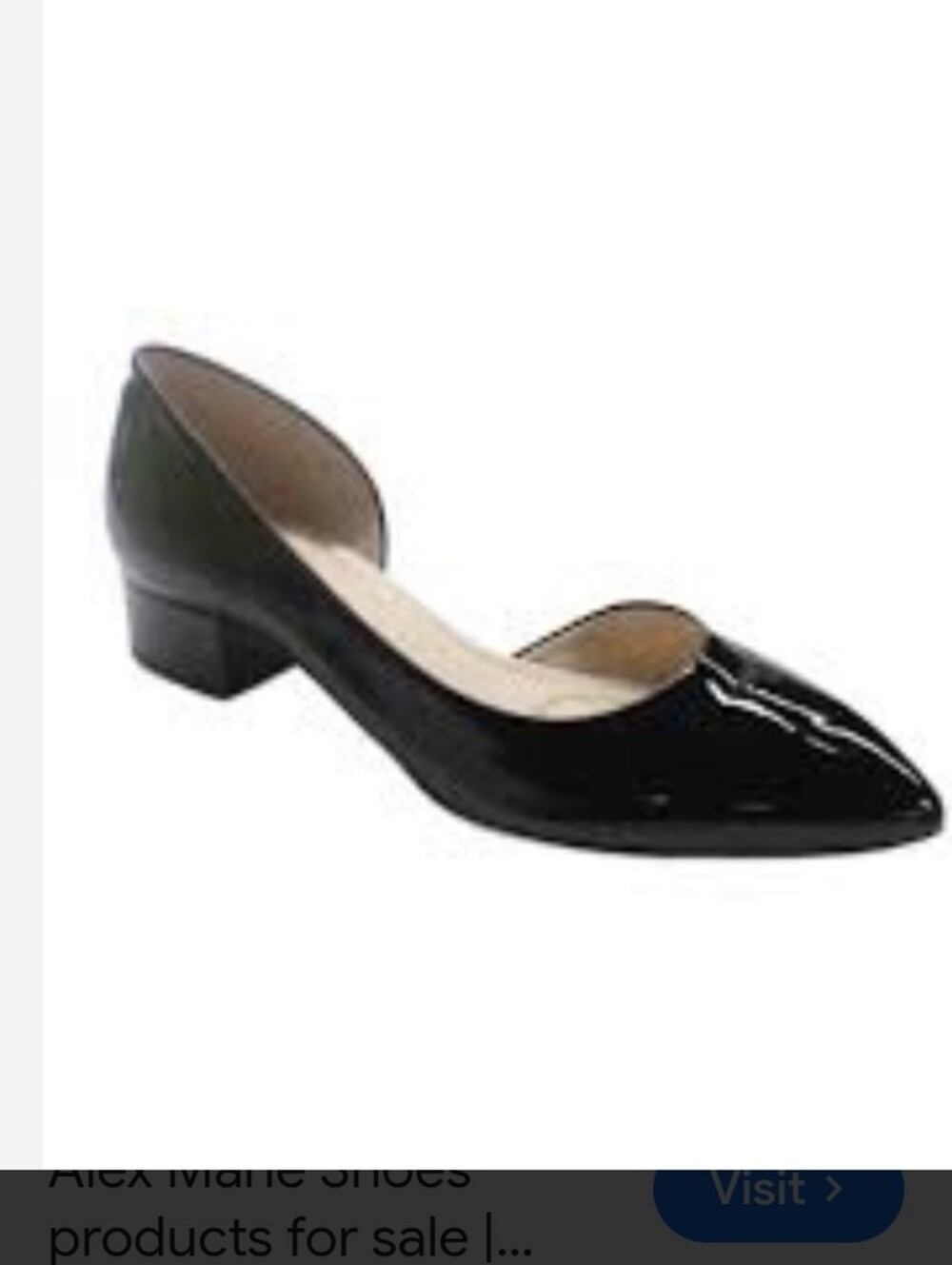 Alex Marie Norah black patent Flat